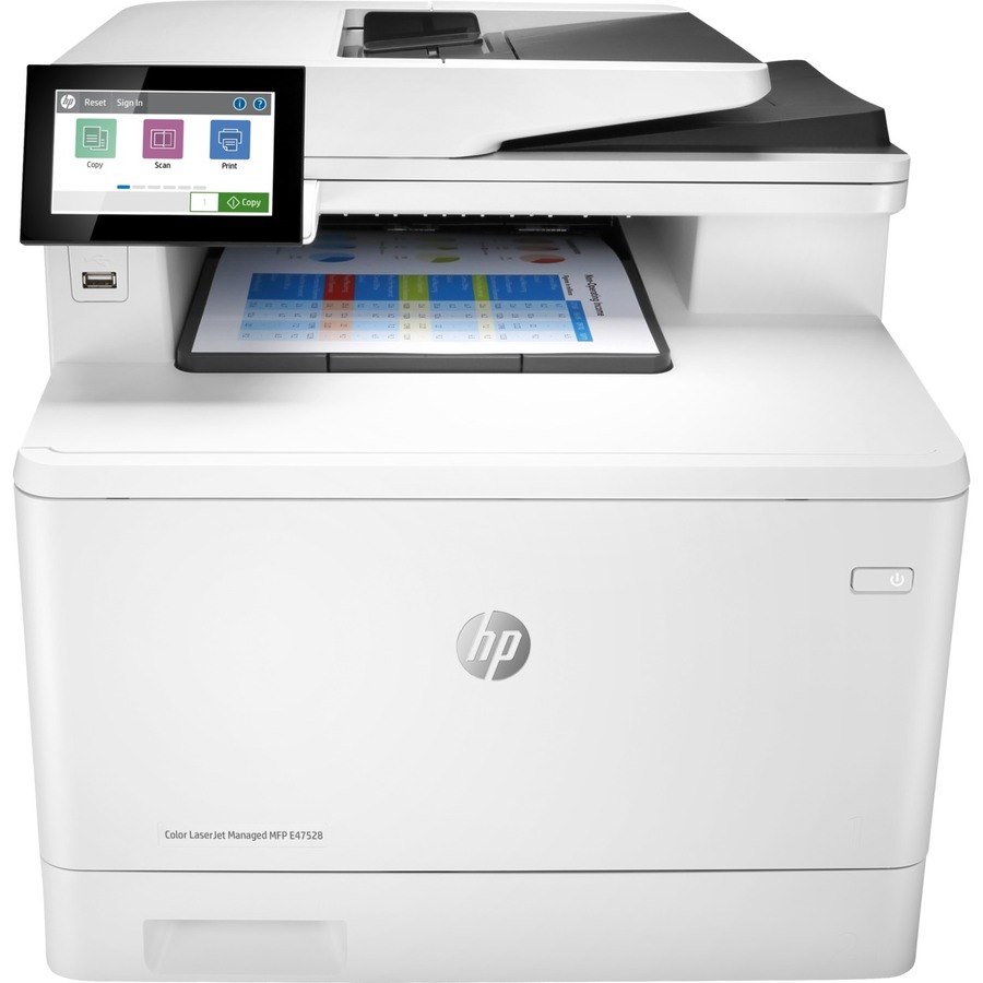 HP LaserJet Managed E47528f Laser Multifunction Printer - Colour