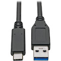 Eaton Tripp Lite Series USB-C to USB-A Cable (M/M), USB 3.2 Gen 2 (10 Gbps), USB-IF Certified, Thunderbolt 3 Compatible, 3 ft. (0.91 m)