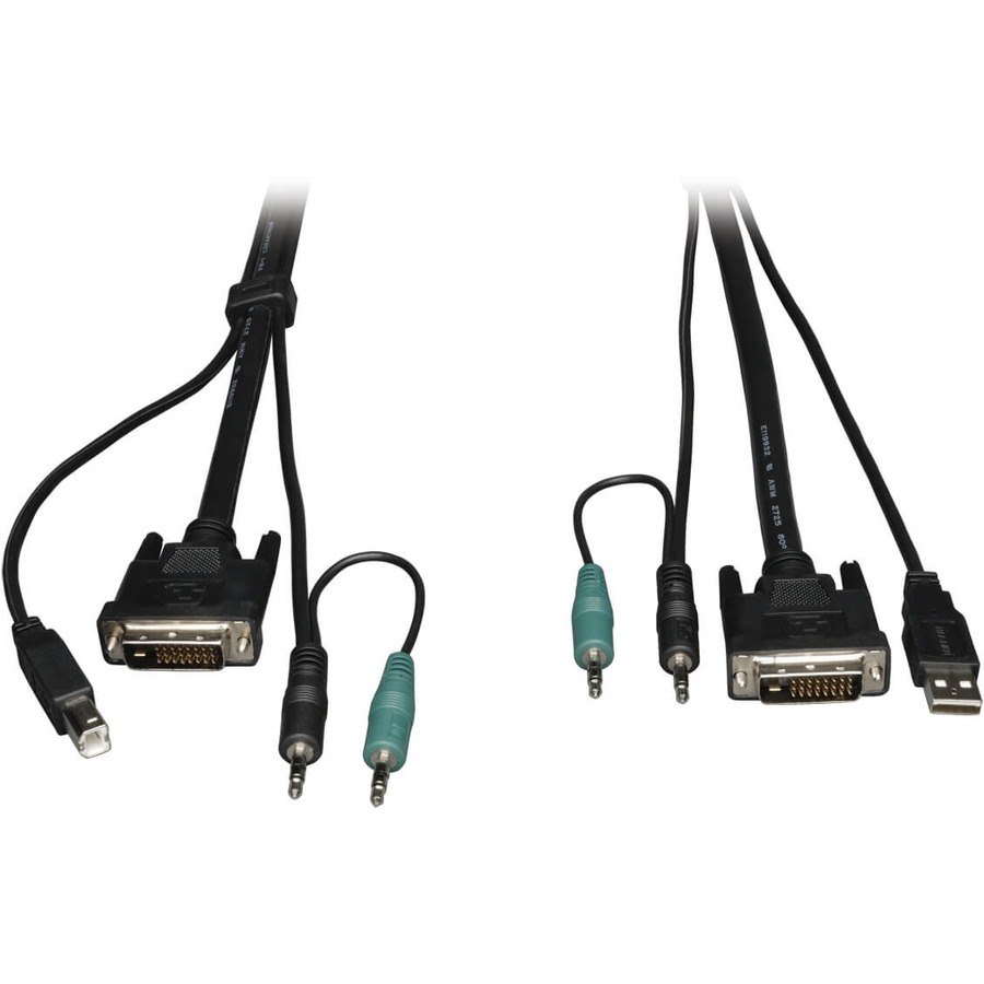 Tripp Lite by Eaton DVI / USB / Audio KVM Cable Kit, 6 ft. (1.83 m)