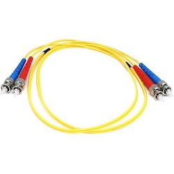 Monoprice Fiber Optic Cable, ST/ST, Single Mode, Duplex - 1 meter (9/125 Type) - Yellow