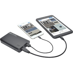 Tripp Lite by Eaton Portable 2-Port USB Battery Charger Mobile Power Bank 10k mAh