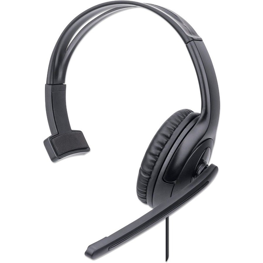 Manhattan Headset Mono Usb-A Over-Ear- Retail Box Adjustable Microphone