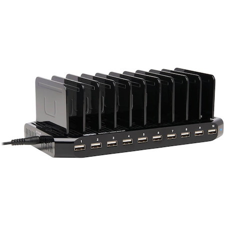 Tripp Lite by Eaton 10-Port USB Charging Station with Adjustable Storage, 12V 8A (96W) USB Charger Output