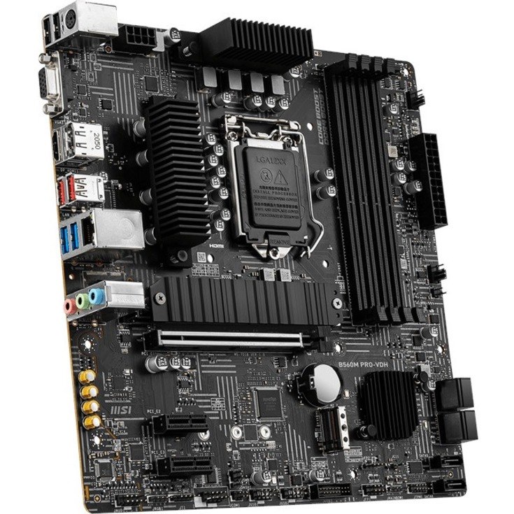 MSI B560M PRO-VDH Desktop Motherboard - Intel B560 Chipset - Socket LGA-1200 - Intel Optane Memory Ready - Micro ATX