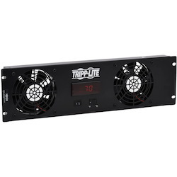 Tripp Lite by Eaton 3U Digital Temperature Sensor with 2 12VDC Extra-Quiet Fans Blanking Panel LCD