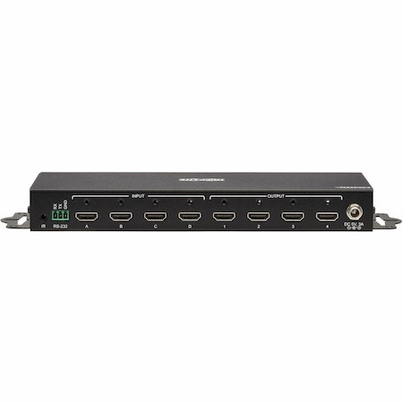 Tripp Lite 4x4 HDMI Matrix Switch/Splitter with Remote Control and Multi-Resolution Support, 4K 60 Hz, HDR, 4:4:4, TAA