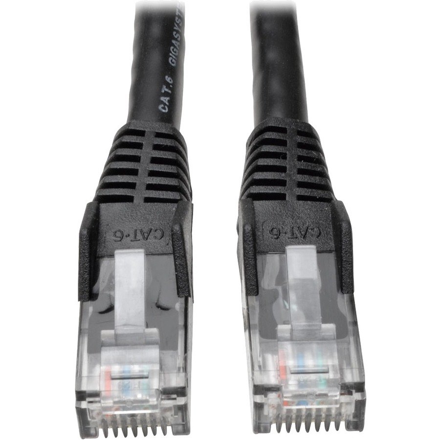 Eaton Tripp Lite Series Cat6 Gigabit Snagless Molded (UTP) Ethernet Cable (RJ45 M/M), PoE, Black, 35 ft. (10.67 m)
