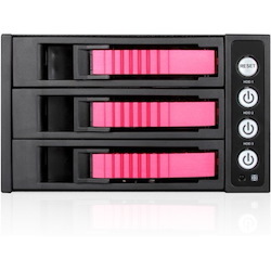 iStarUSA BPU-230HD Drive Enclosure for 5.25" - Serial ATA/600 Host Interface Internal - Black, Red