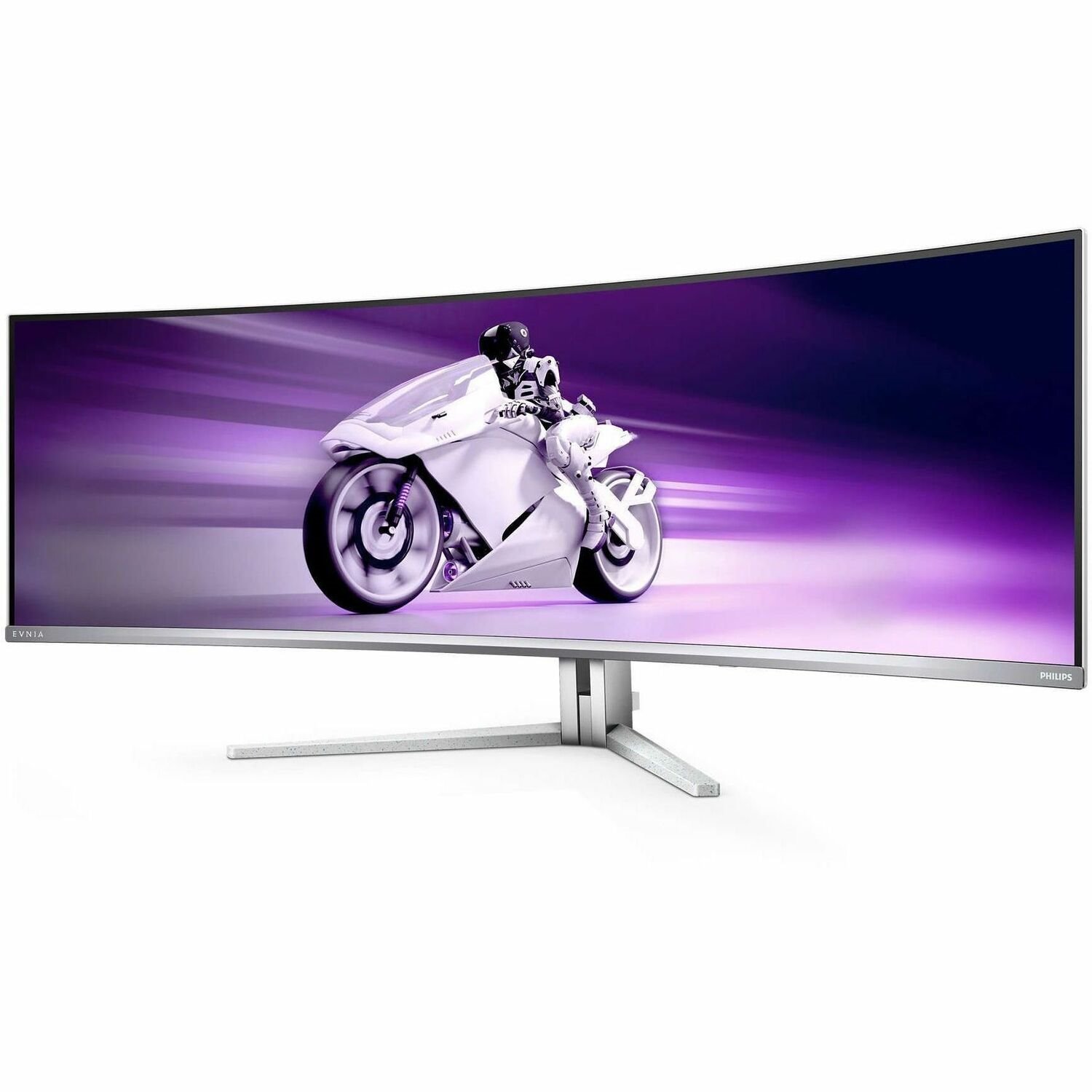 Evnia 49M2C8900 49" Class Dual Quad HD (DQHD) Curved Screen Gaming OLED Monitor - 32:9 - Textured White