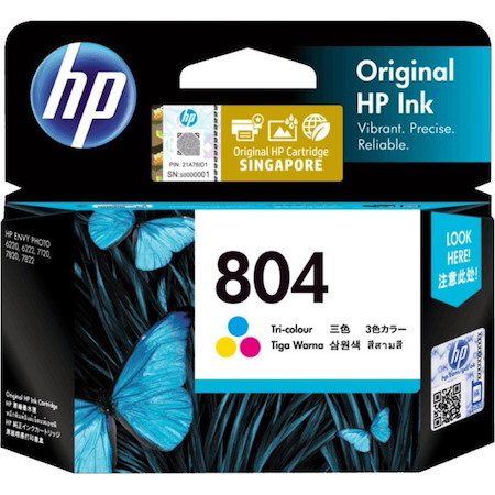 HP 804 Original Inkjet Ink Cartridge - Tri-colour Pack