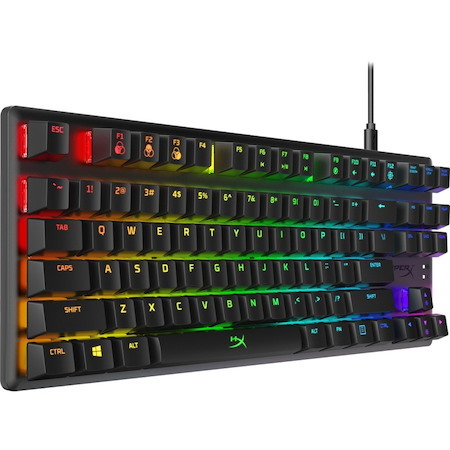 HyperX Alloy Origins Core Gaming Keyboard - Cable Connectivity - USB Type C, USB Type A Interface - English (US)