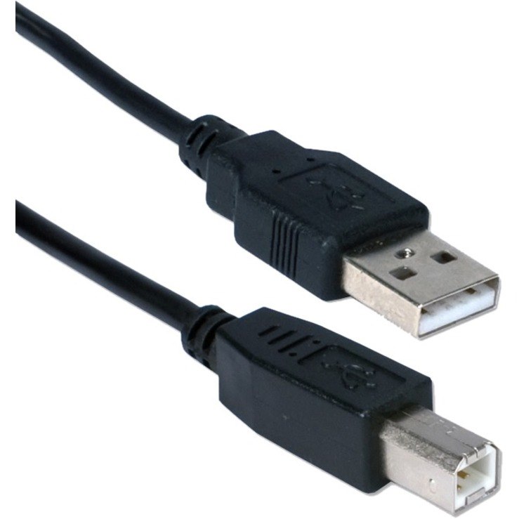 QVS 3-Pack 15ft USB 2.0 High-Speed Type A Male to B Male Black Cable