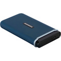 Transcend ESD370C 250 GB Portable Rugged Solid State Drive - External - Navy Blue