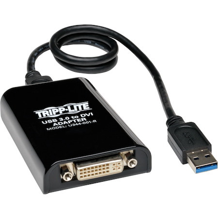 Tripp Lite by Eaton USB to DVI Dual-Display External Video Graphics Card Adapter - USB 3.2 Gen 1, VGA Adapter, 512 MB SDRAM, 1080p