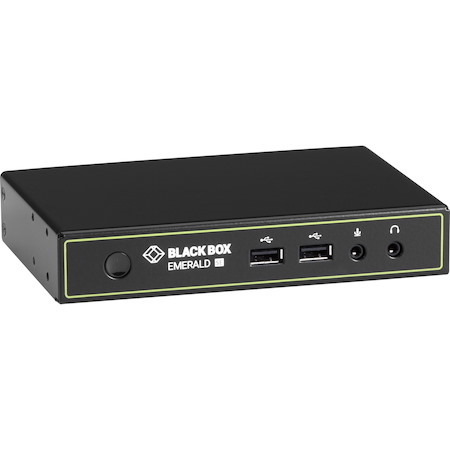 Black Box Emerald&trade; SE DVI KVM-over-IP Matrix Switch Receiver - Single Head, Full HD DVI, VUSB 2.0, Serial, Audio