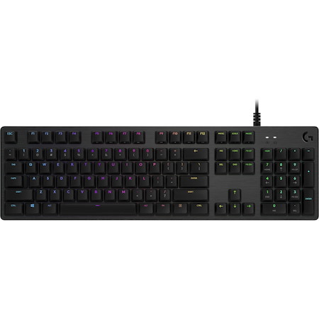 Logitech G512 CARBON LIGHTSYNC RGB Mechanical Gaming Keyboard with GX Brown switches and USB passthrough (Tactile)