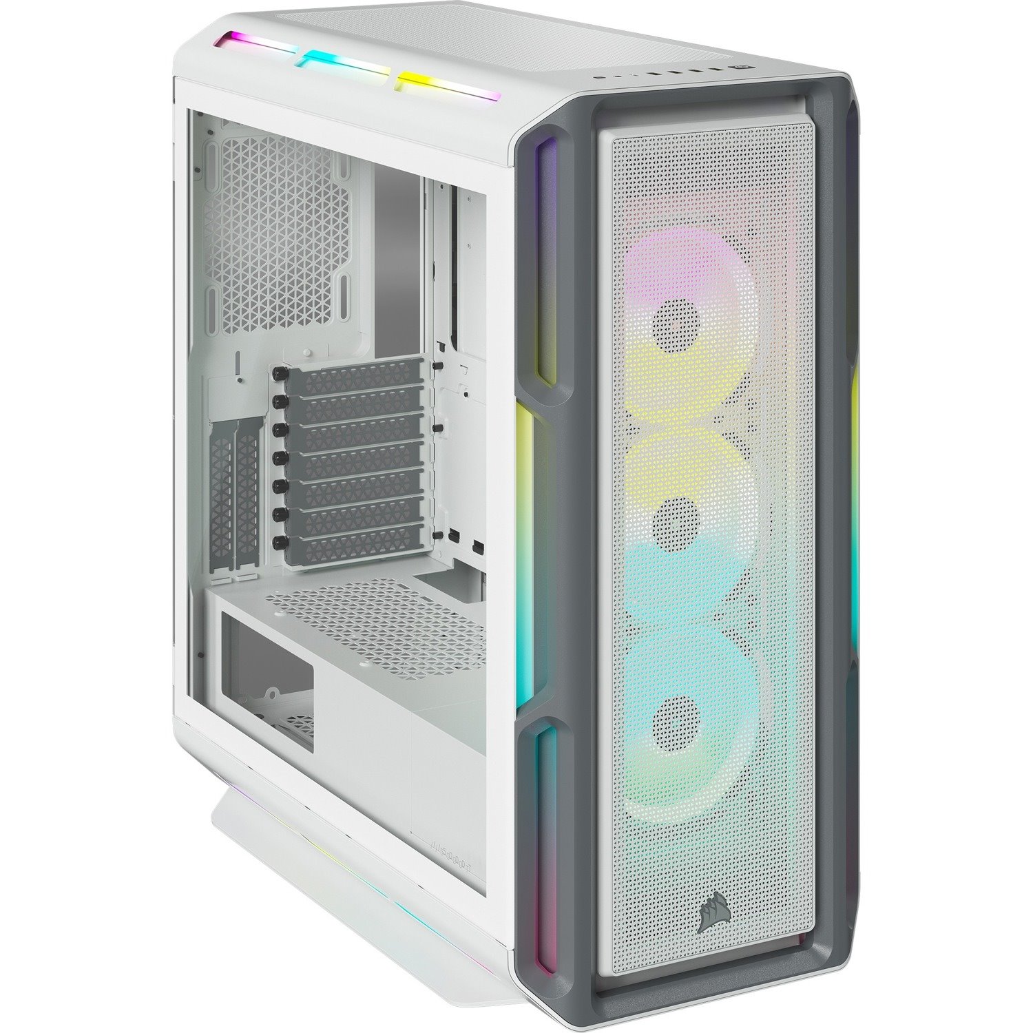 Corsair iCUE 5000T RGB Tempered Glass Mid-Tower ATX PC Case - White