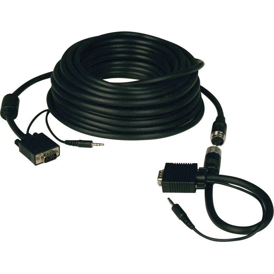 Tripp Lite by Eaton High Resolution SVGA/VGA Monitor Easy Pull Cable with Audio and RGB Coaxial (HD15 M/M), 50 ft. (15.24 m)