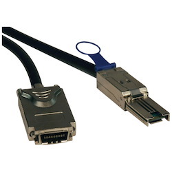 Tripp Lite by Eaton External SAS Cable, 4 Lane - mini-SAS (SFF-8088) to 4xInfiniband (SFF-8470), 1M (3.28 ft.), TAA