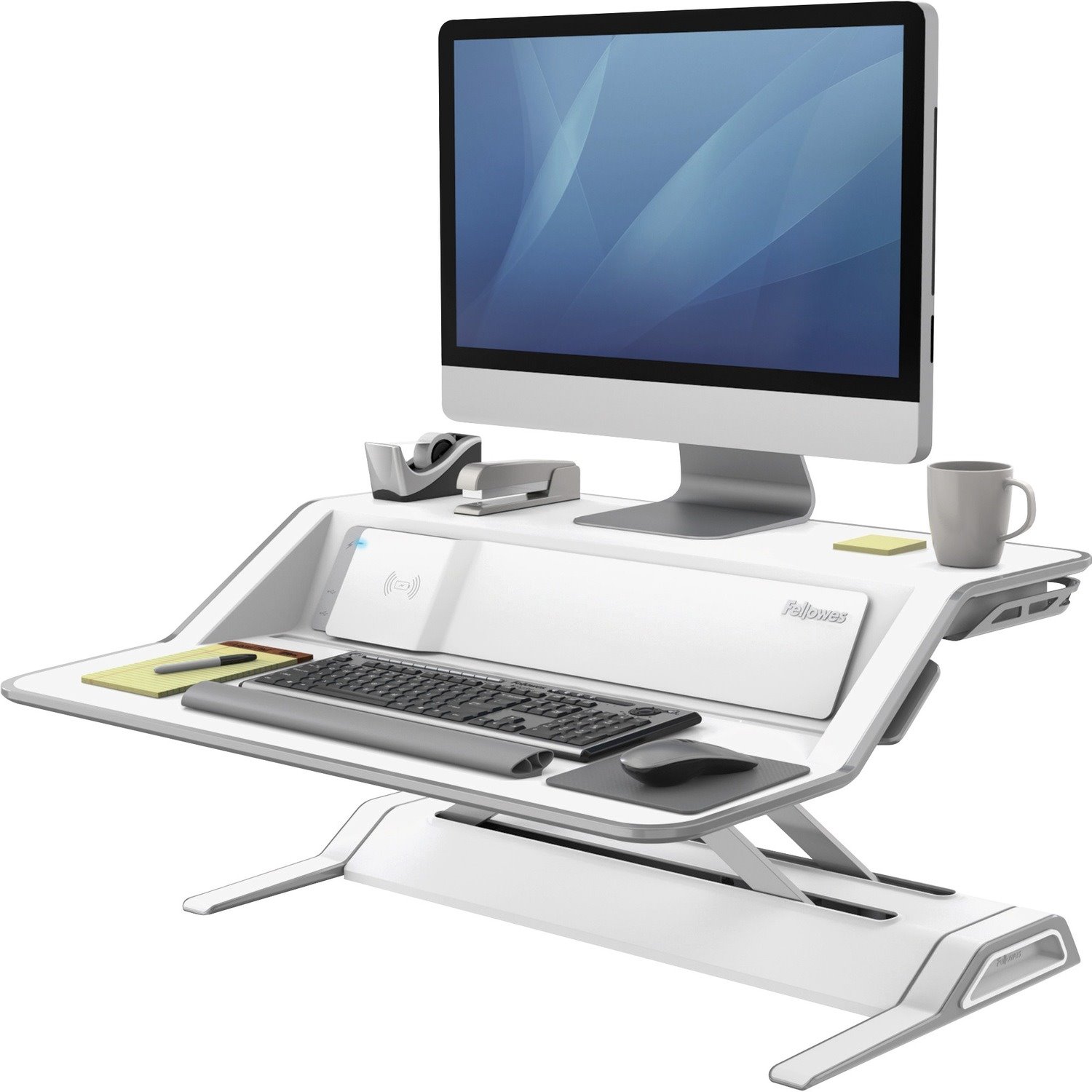 Fellowes Lotus&trade; DX Sit-Stand Workstation - White