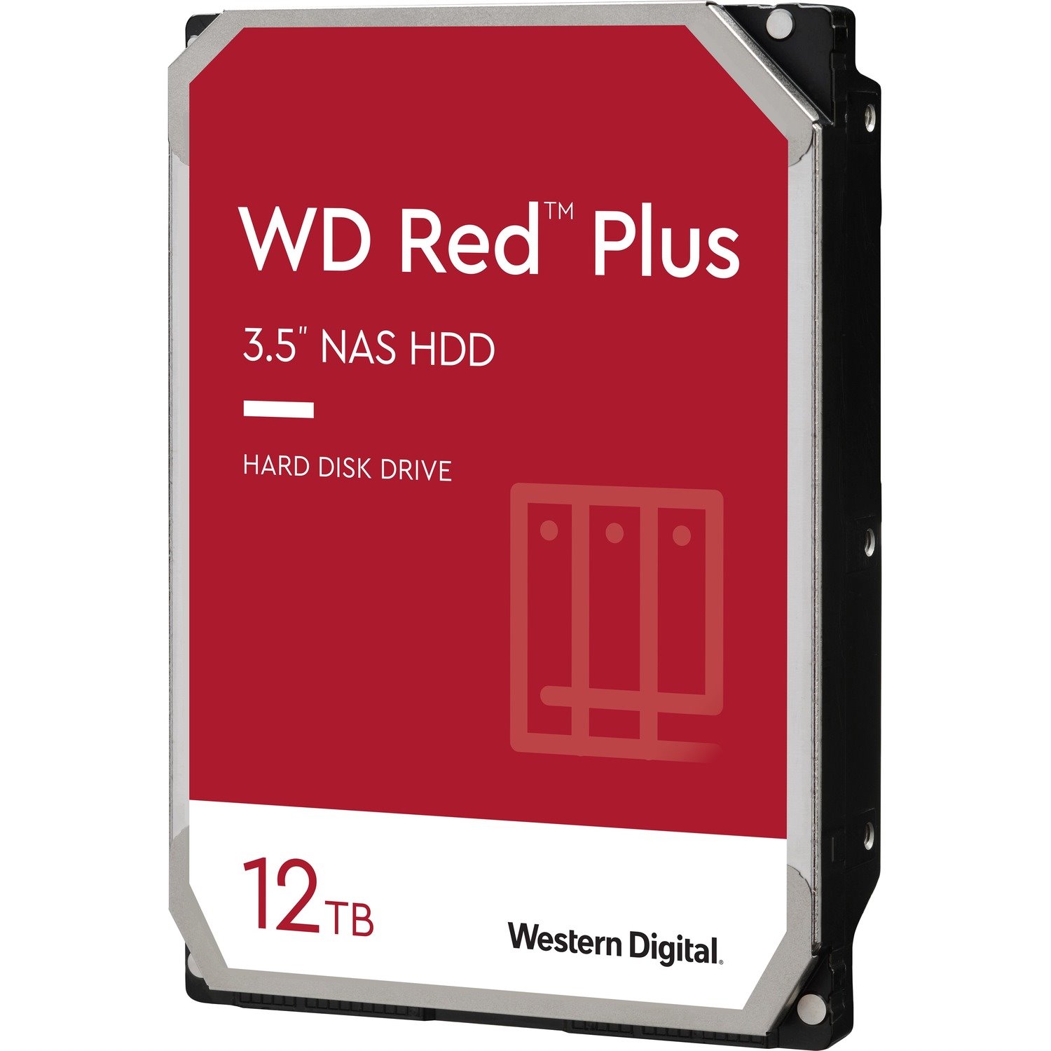 WD Red Plus WD120EFBX 12 TB Hard Drive - 3.5" Internal - SATA (SATA/600) - Conventional Magnetic Recording (CMR) Method