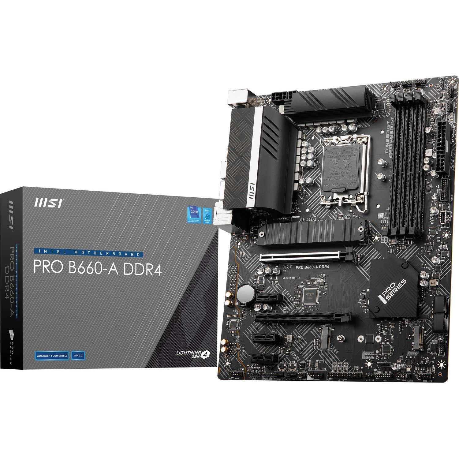 MSI B660-A DDR4 Desktop Motherboard - Intel B660 Chipset - Socket LGA-1700 - Intel Optane Memory Ready - ATX