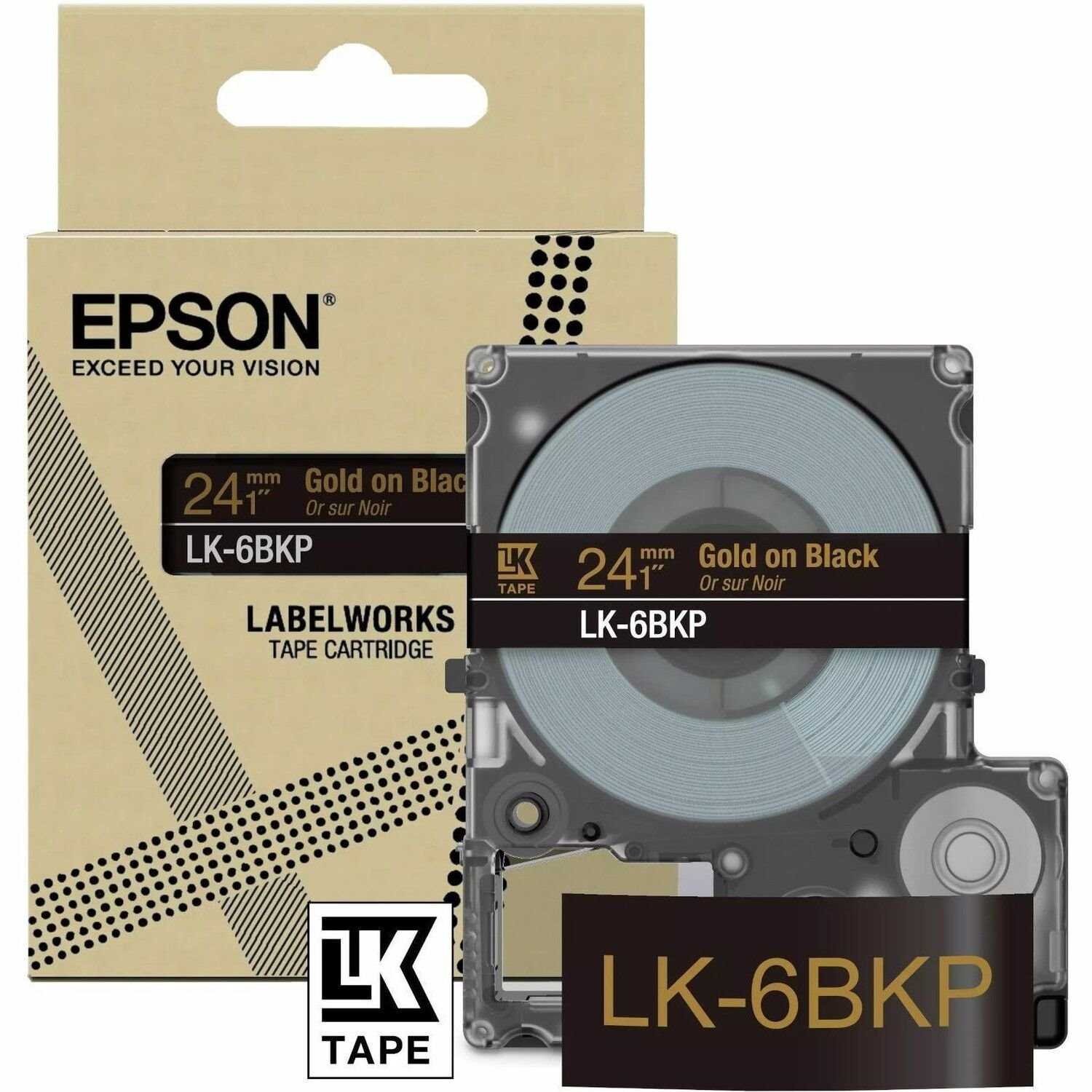 Epson LK-6BKP Label Tape