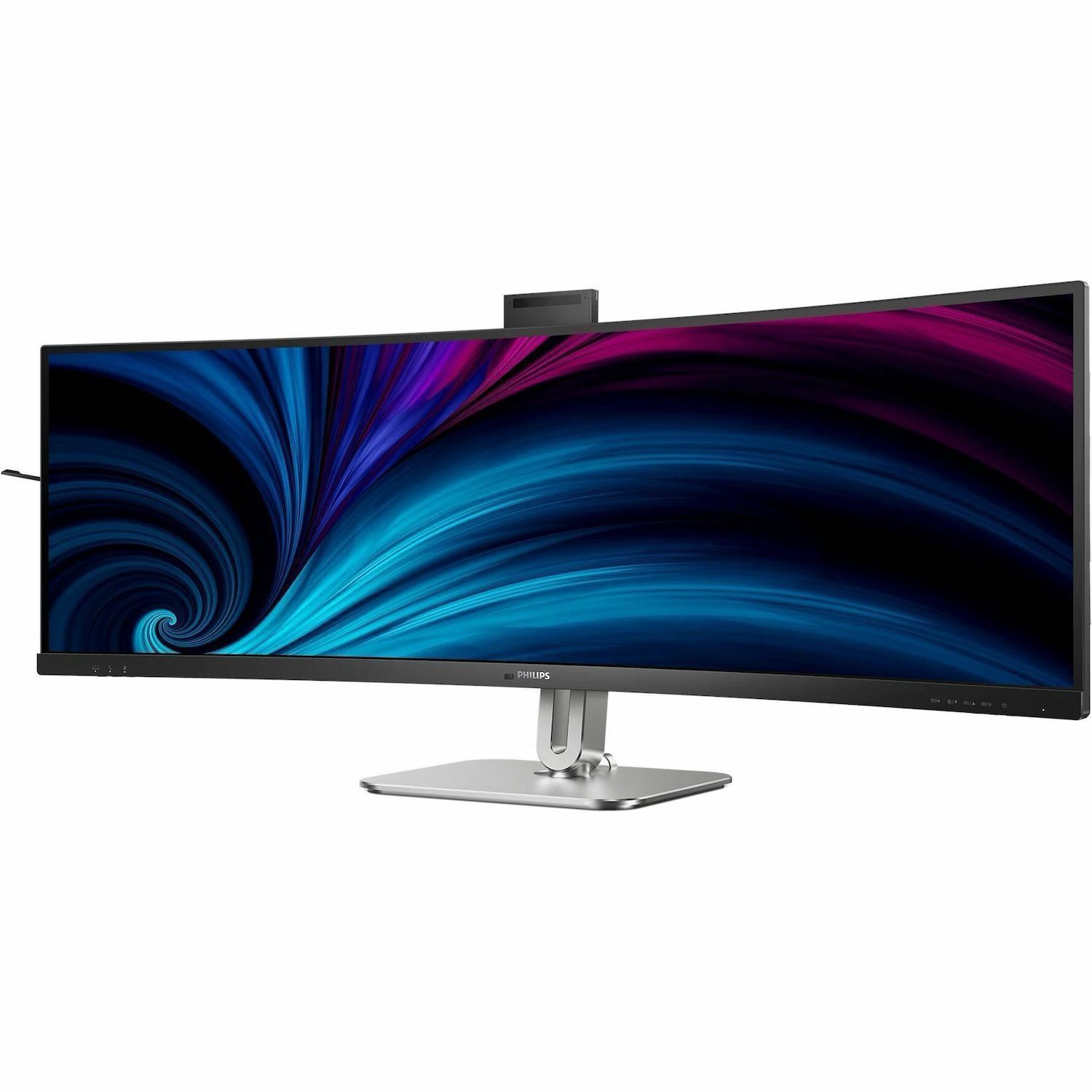 Philips 49B2U6900CH 49" Class Webcam Dual Quad HD (DQHD) Curved Screen LED Monitor - 32:9 - Textured Silver