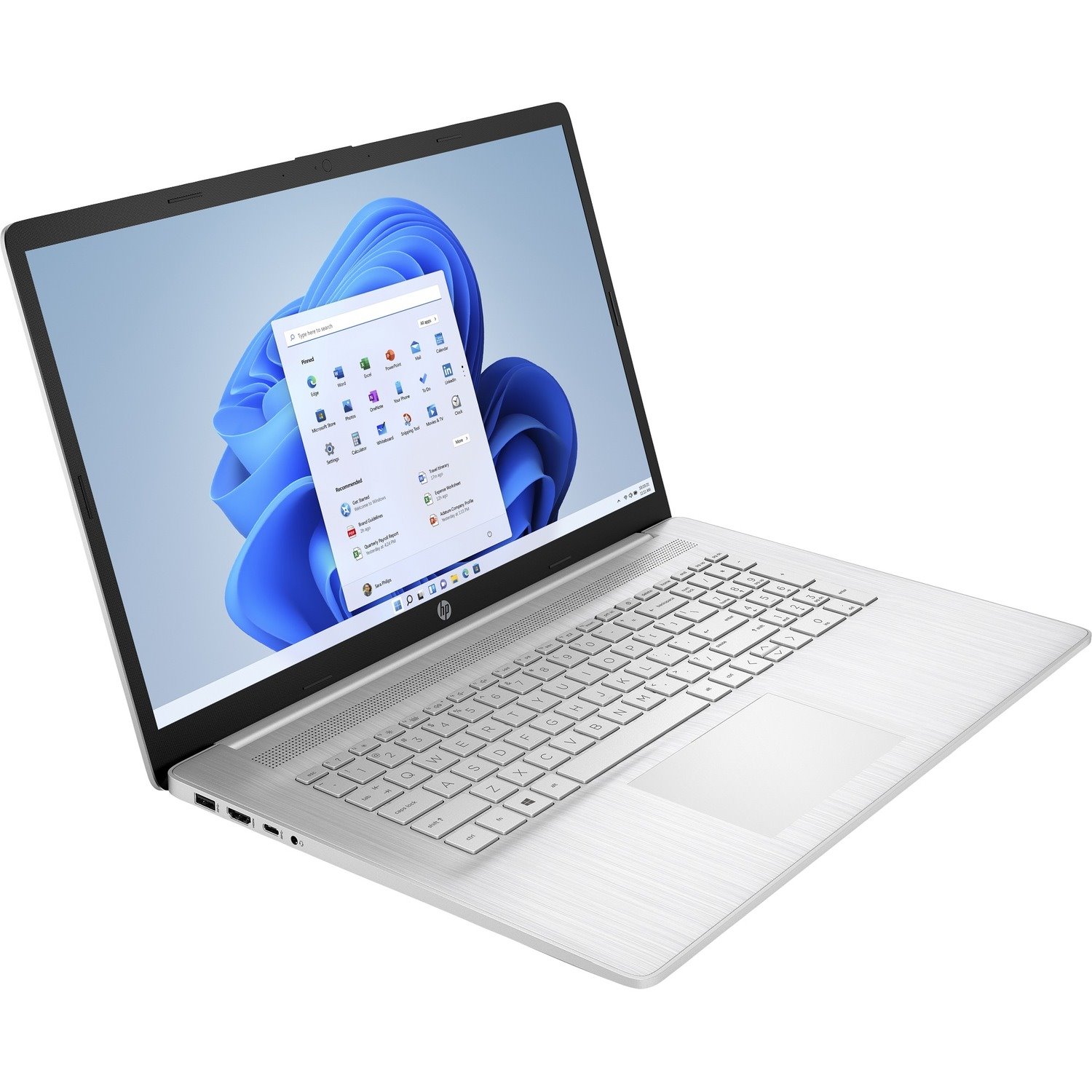 HP 17-cn0000 17-cn0046nr 17.3" Notebook - HD+ - Intel Pentium Silver N5030 - 4 GB - 256 GB SSD - Natural Silver