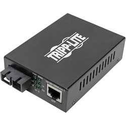 Eaton Tripp Lite Series Gigabit Multimode Fiber to Ethernet Media Converter, POE+ - 10/100/1000 SC, 1310 nm, 2 km (1.2 mi.)