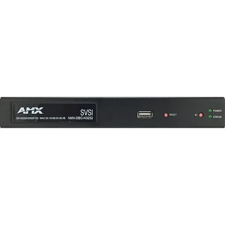 AMX H.264 Compressed Video over IP Decoder, PoE, SFP, HDMI, USB for Record