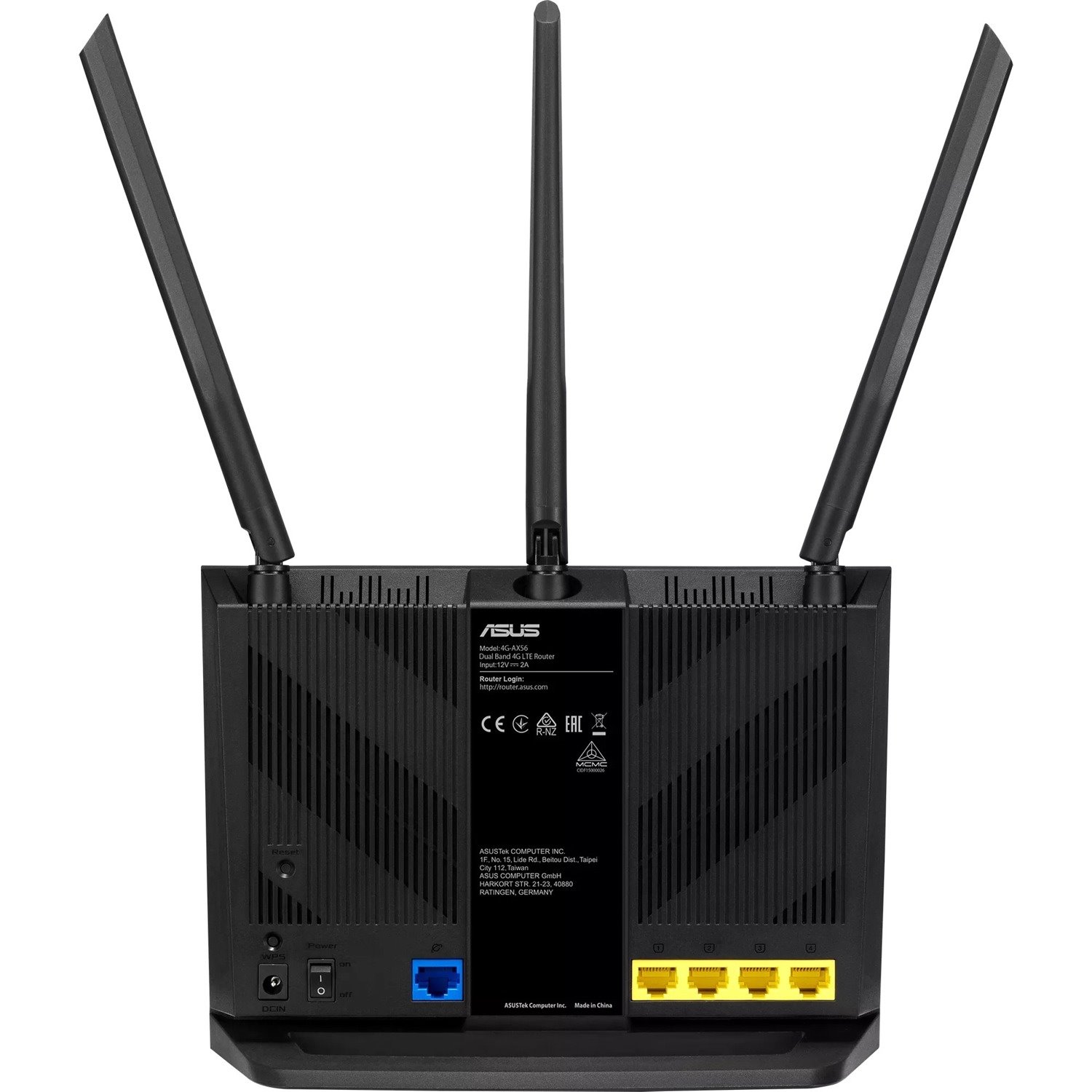 Asus 4G-AX56 Wi-Fi 6 IEEE 802.11ax 1 SIM Cellular Wireless Router