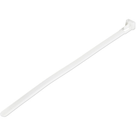 StarTech.com 8"(20cm) Reusable Cable Ties, 1-7/8"(50mm) Dia. 50lb(22Kg) Tensile Strength, Nylon, In/Outdoor, UL Listed, 100 Pack, White