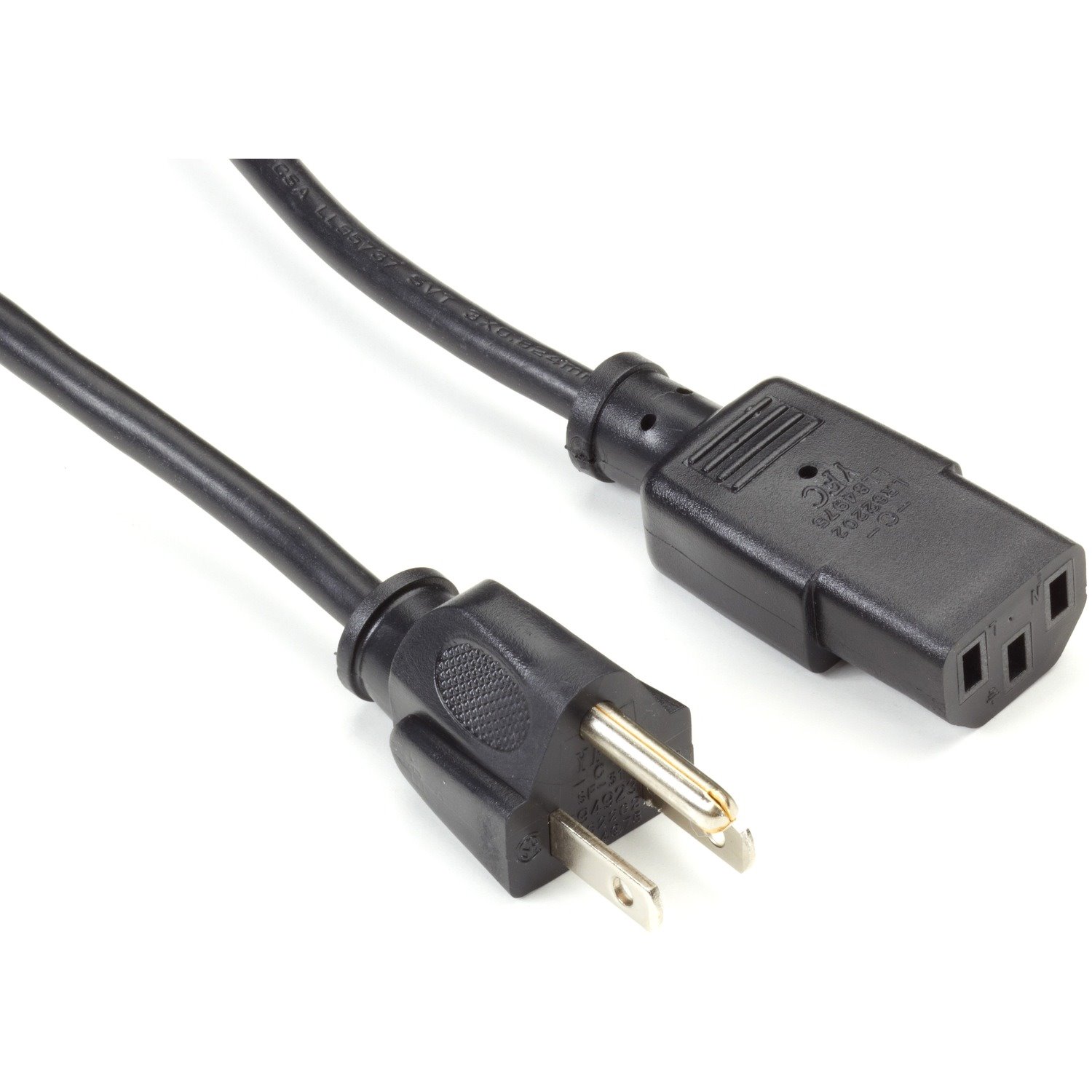 Black Box PC/Monitor Power Cord, NEMA 5-15P to IEC-60320-C13, 6.5-ft. (2-m)