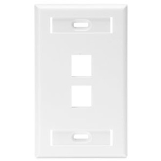 Leviton QuickPort 1 Gang 2 Socket Faceplate