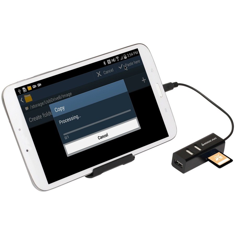 IOGEAR Card Reader and Hub for Android OTG Devices