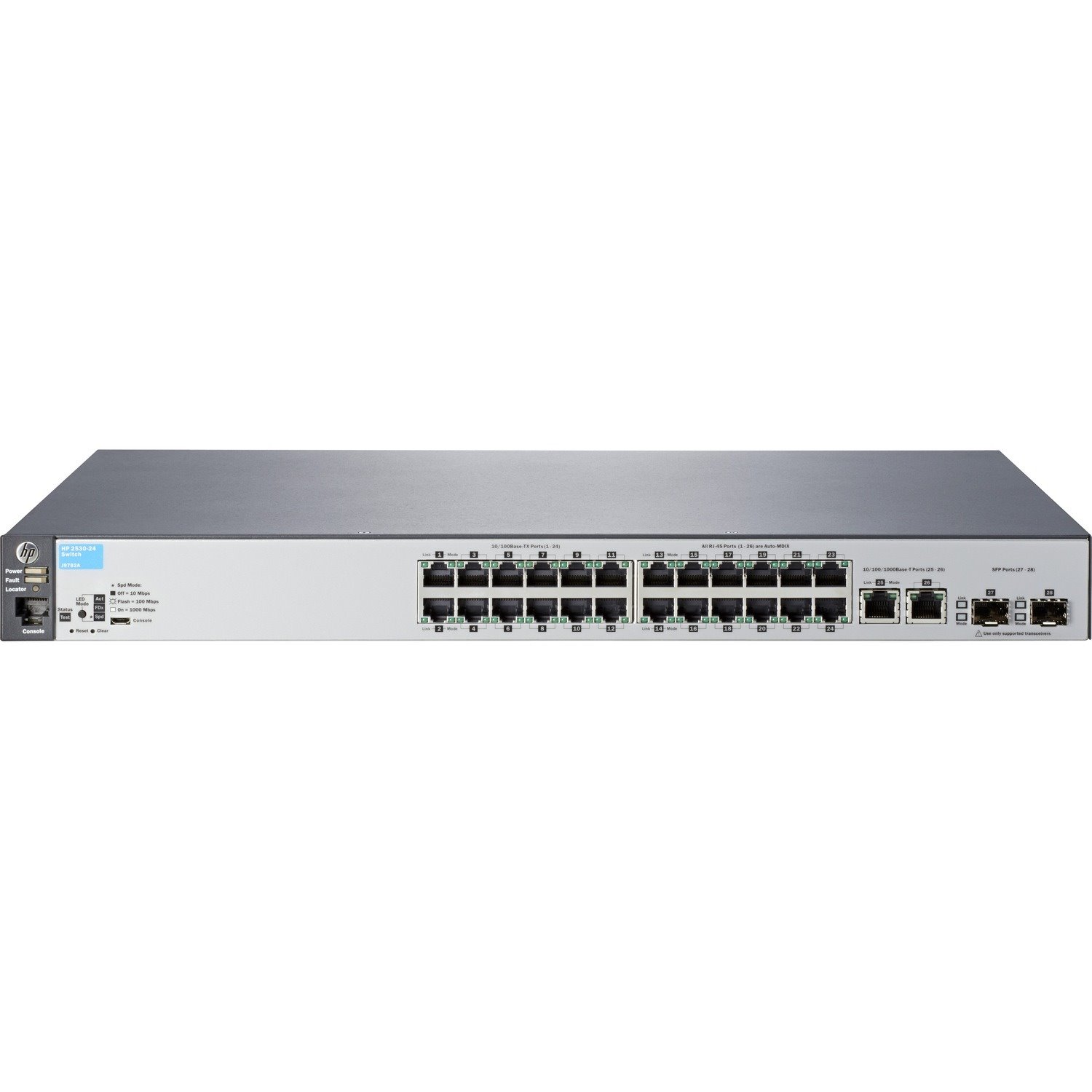 HPE 2530 2530 24 26 Ports Manageable Ethernet Switch - Gigabit Ethernet, Fast Ethernet - 1000Base-X, 10/100Base-TX, 10/100/1000Base-T