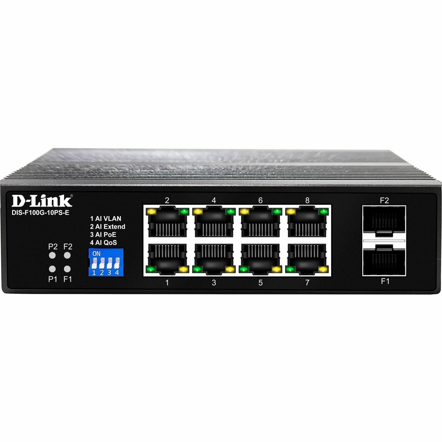 D-Link DIS-F100G DIS-F100G-10PS-E 8 Ports Ethernet Switch - Gigabit Ethernet - 10/100/1000Base-T, 1000Base-X