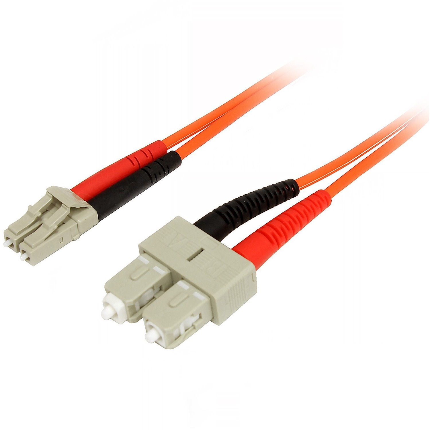 StarTech.com 2m Fiber Optic Cable - Multimode Duplex 50/125 - LSZH Fiber Jumper Cord - LC/SC