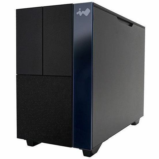 In Win IW-CS-F3BLK-1AN120 Gaming Computer Case - Micro ATX, Mini ITX Motherboard Supported - Mini-tower - SECC, Tempered Glass, Wood, Mesh - Black