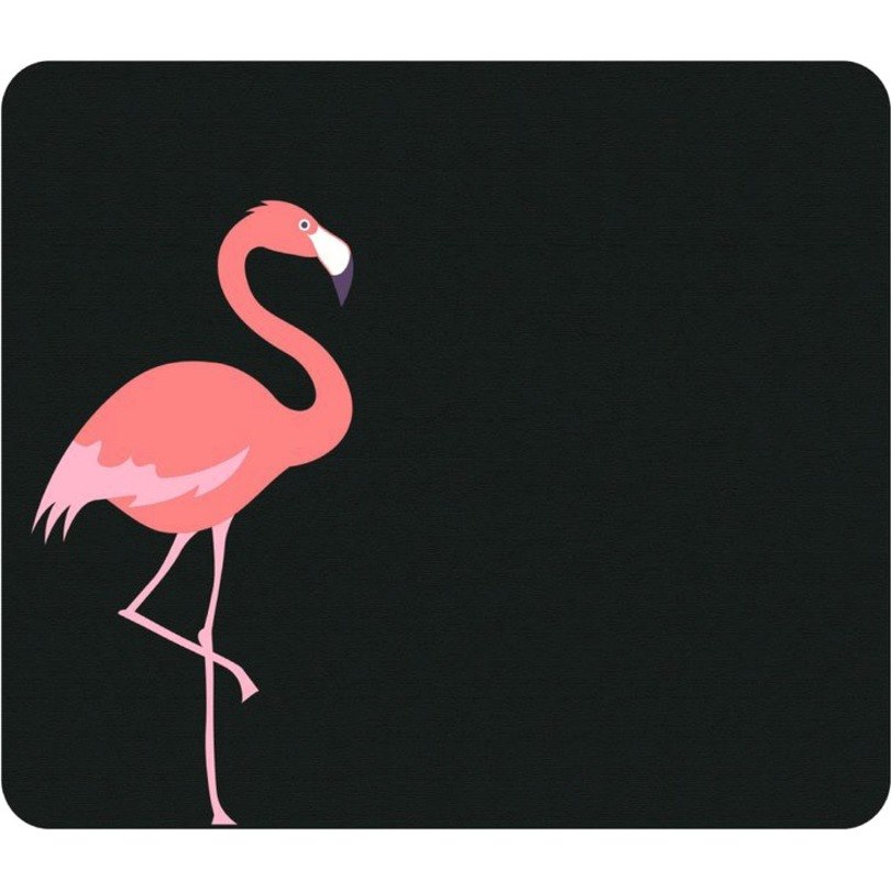 OTM Critter Prints Black Mouse Pad, Flamingo