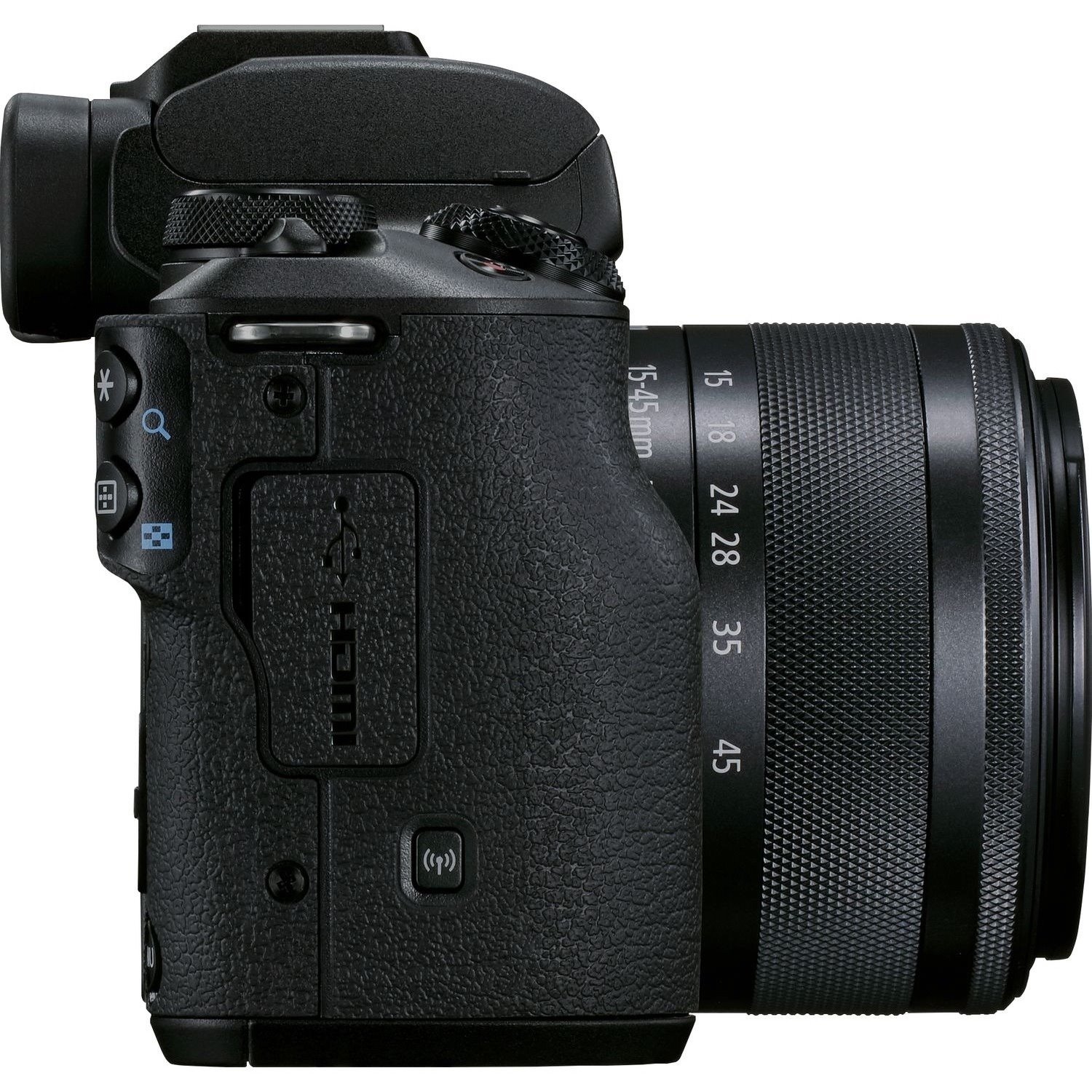 Canon EOS M50 Mark II 24.1 Megapixel Mirrorless Camera with Lens - 0.59" - 1.77" - Black