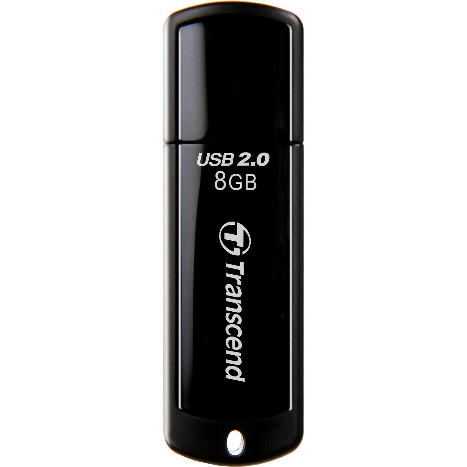 Transcend JetFlash 350 8 GB USB 2.0 Flash Drive - Black