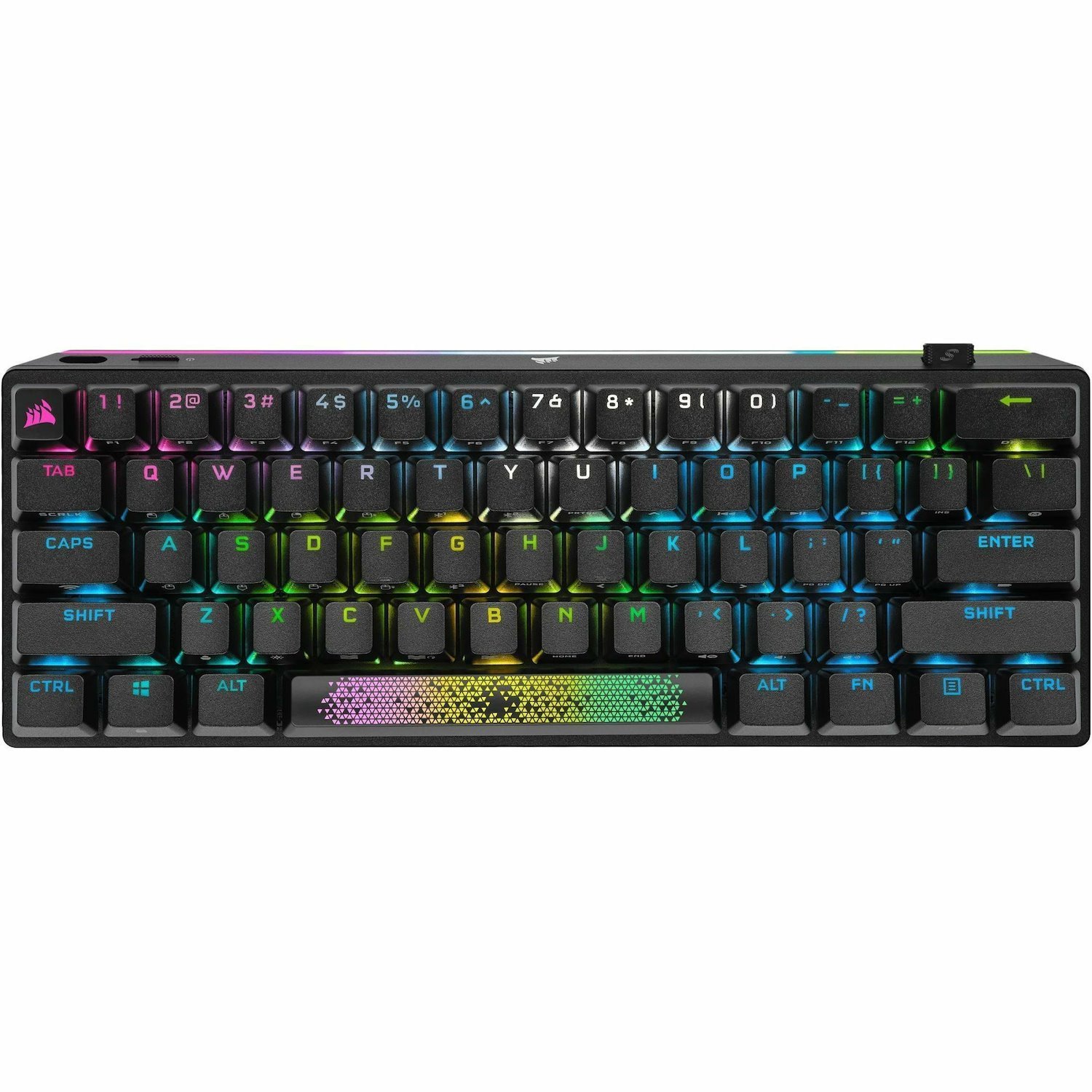 Corsair ProMini K70 Rugged Gaming Keyboard - Wired/Wireless Connectivity - USB 3.0 Type A Interface - RGB LED - Black