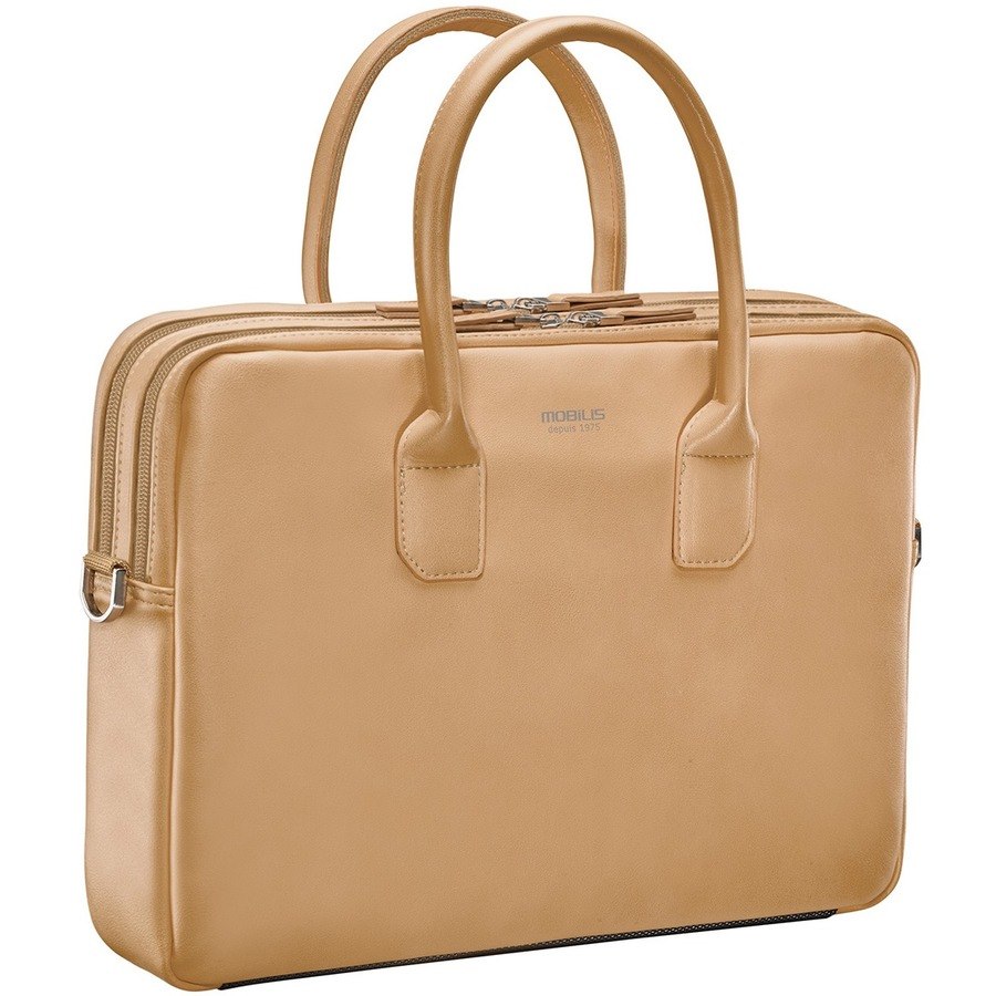 MOBILIS Origine Twice Carrying Case (Briefcase) for 27.9 cm (11") to 35.6 cm (14") Notebook - Tan