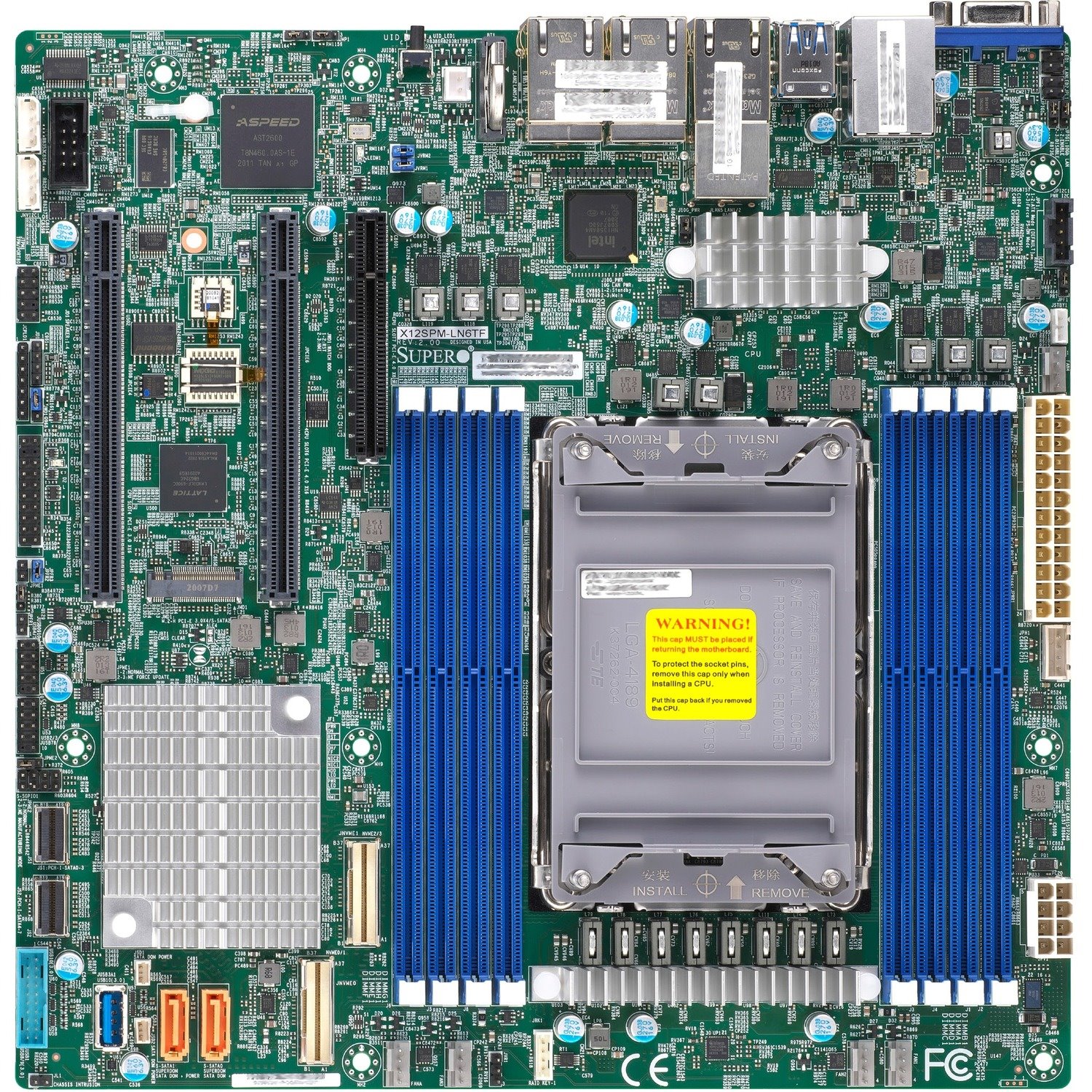 Supermicro X12SPM-LN6TF Workstation Motherboard - Intel C621A Chipset - Socket LGA-4189 - Intel Optane Memory Ready - Micro ATX