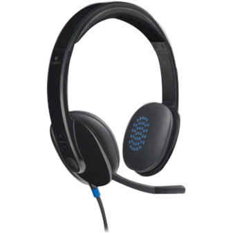 Logitech H540 Wired Over-the-head Stereo Headset - Black