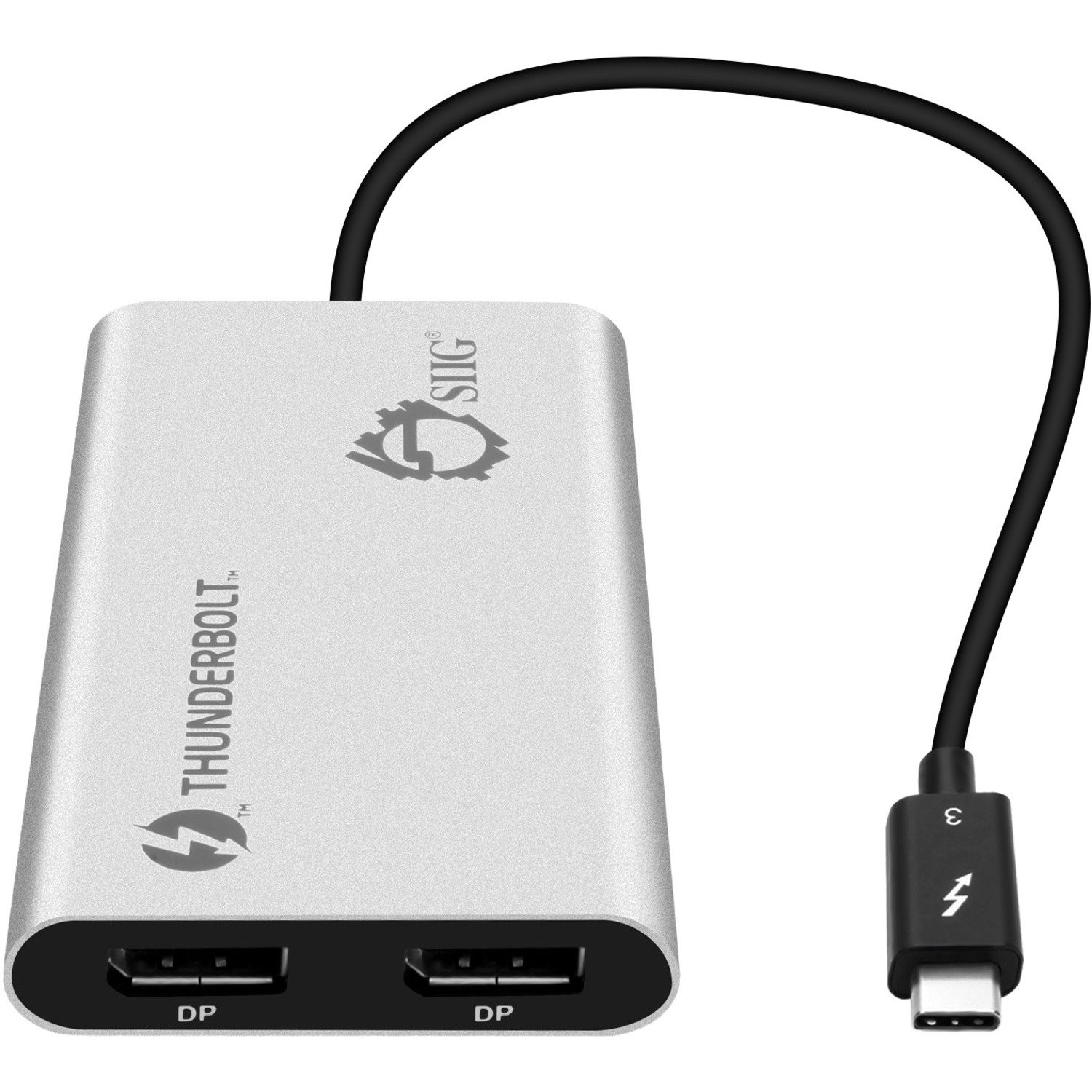 SIIG Thunderbolt V3 (USB-C) to Dual DisplayPort Adapter - DP, 1.2 4K@60Hz