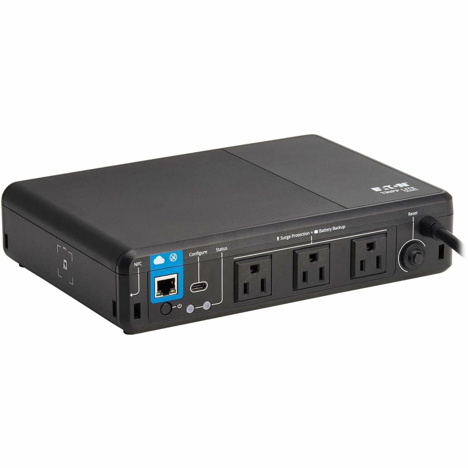 Eaton Tripp Lite Series 350VA 210W 120V Standby Cloud-Connected UPS with Remote Monitoring - 3 NEMA 5-15R Outlets (Surge + Battery Backup), 5-15P Plug, Desktop