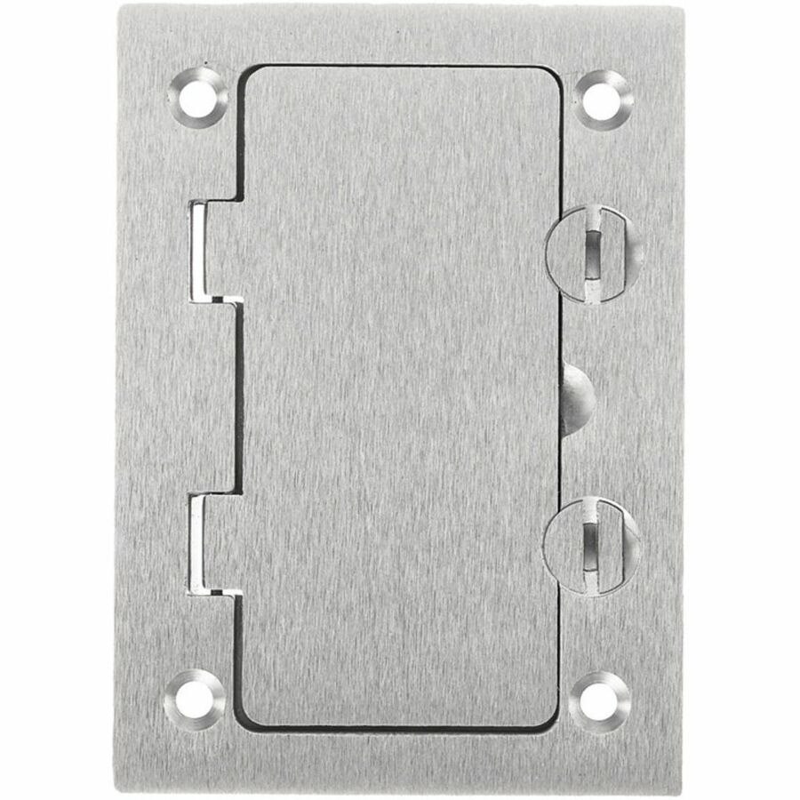 Hubbell Wiring Device-Kellems 1-Gang Cover, Rectangular, StyleLine Decotator, Aluminum